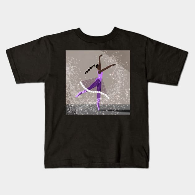 Prancing in Purple Kids T-Shirt by UrennaE